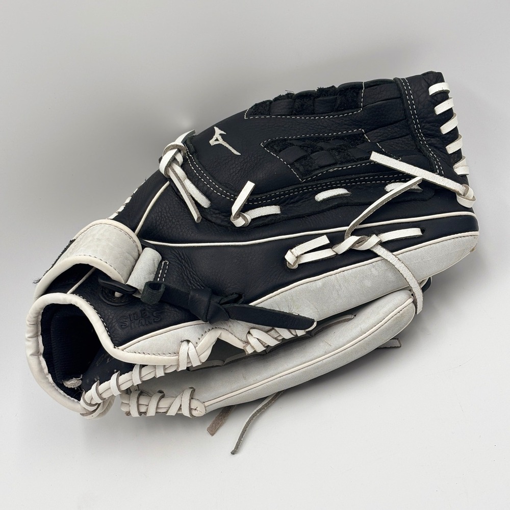 Mizuno GSP1251F3BK Supreme Fastpitch Softball Glove 12.5 Inch RHT Black White